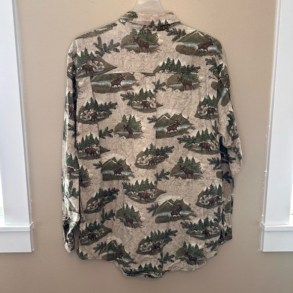 Woolrich Moose Elk Casual Button Down Shirt Size XL - Picture 4 of 4